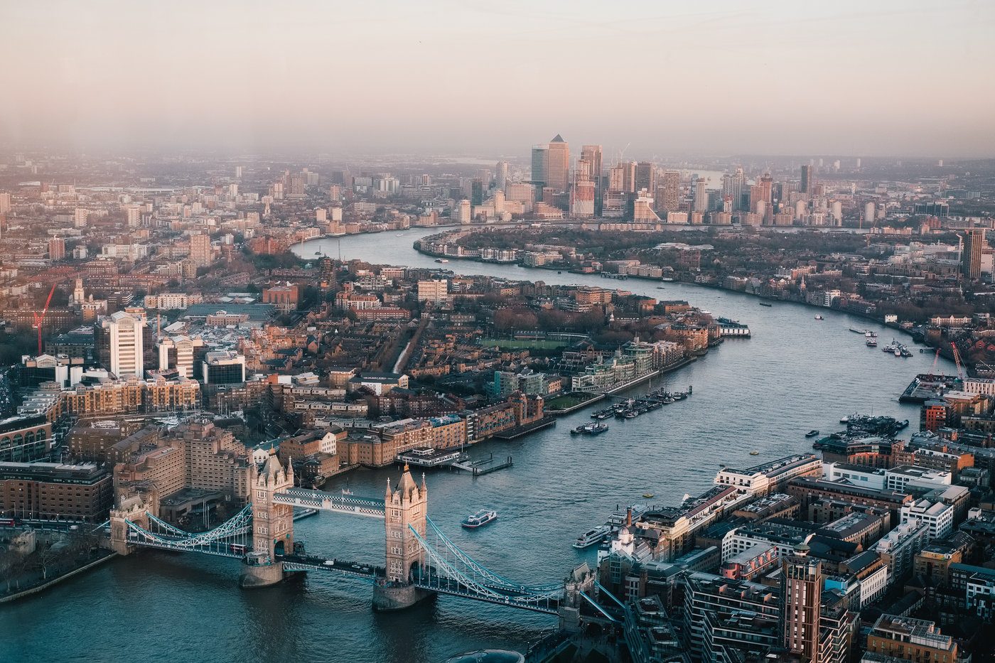 View over London and the River Thames